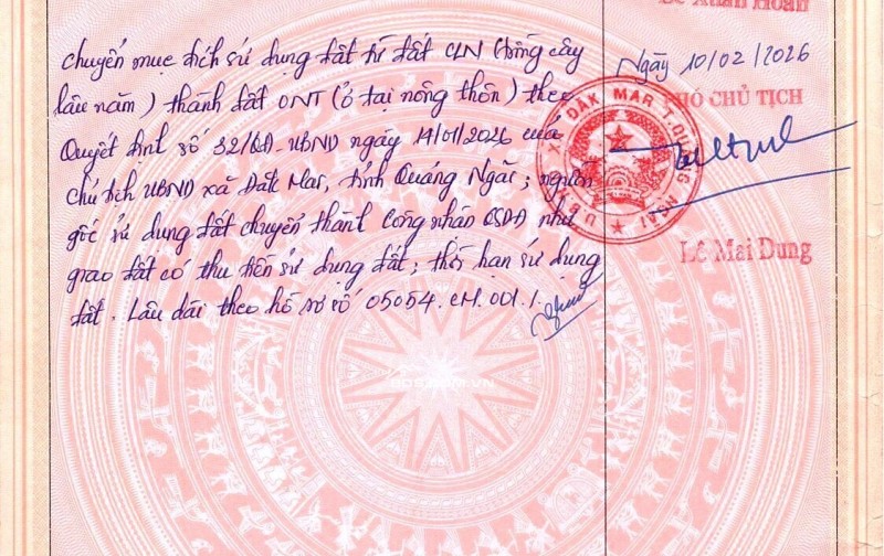 Alo alo, bà con ơi, có miếng đất siêu đẹp ở xã Đăk Mar, TP. Kon Tum